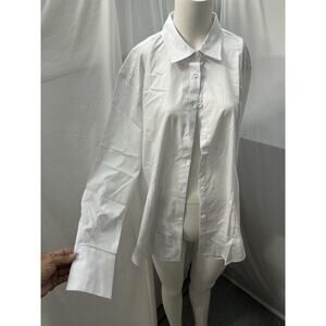 ZC Women's Button Down Shirts Classic Fit Dress Shirt Work Business Sz 2XL